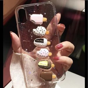 New Transparent 3D Ice Cream iPhone Case 6 7 8 X